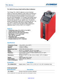 Thumbnail of document Data Sheet - TCL-165S-D Dry Block Temp. Calibrators & Micro-Bath Calibrators